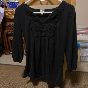 Tunic, black, womens S